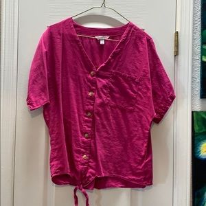 Pink linen shirt